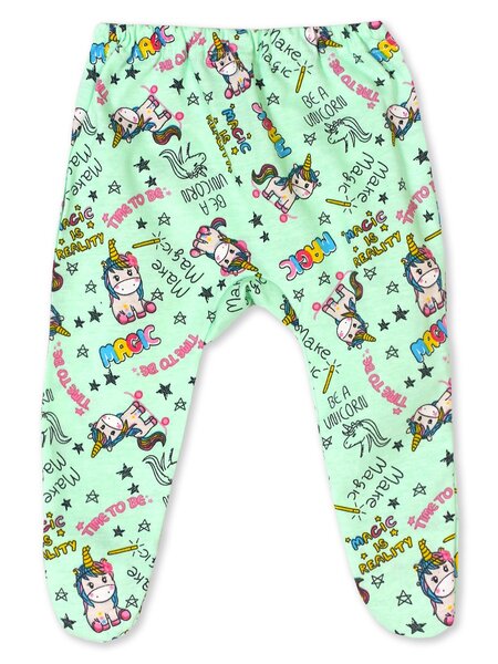 Ползунки Новорождённым Россия Мятный Единороги (фото 1)