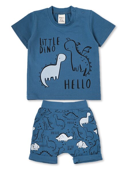 Комплект Новорождённым Bonito Серо-синий Динозаврики (фото 1)