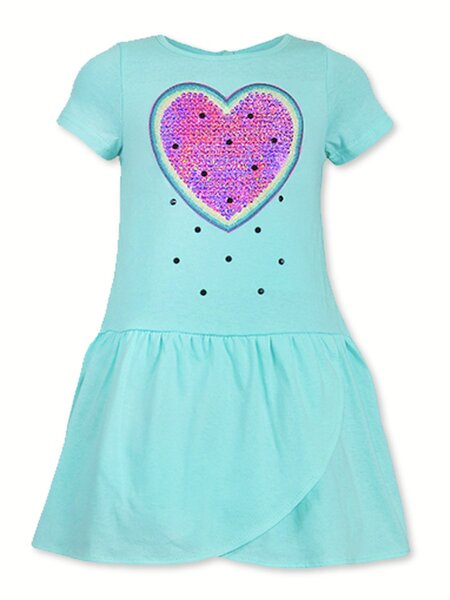 Платье Девочкам Лунёва Мятный Сердце (фото 1)
