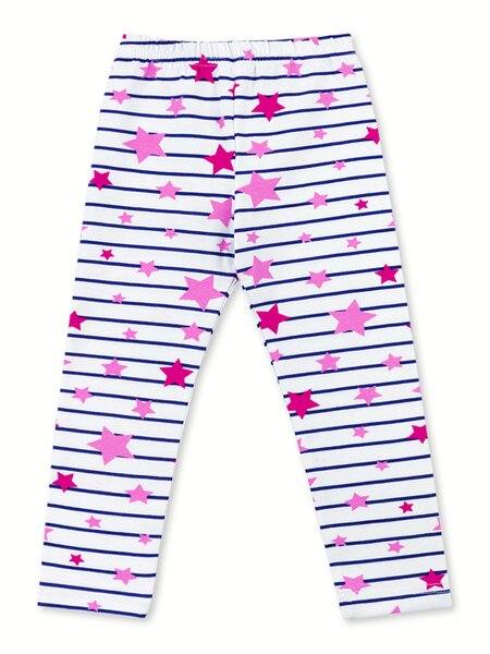 Лосины Девочкам Юлала Белый; Розовый Звёзды (фото 1)