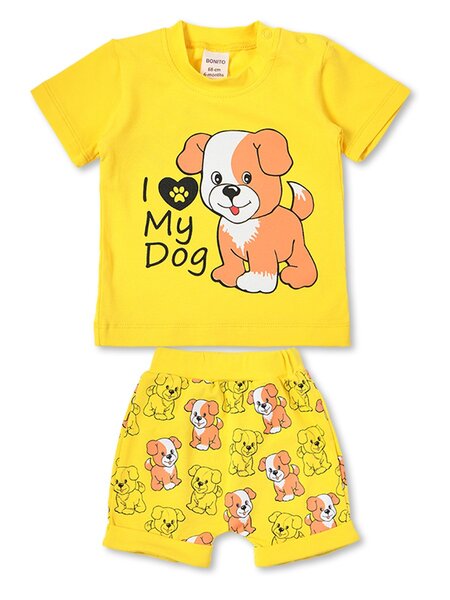 Комплект Новорождённым Bonito Жёлтый Собачка (фото 1)