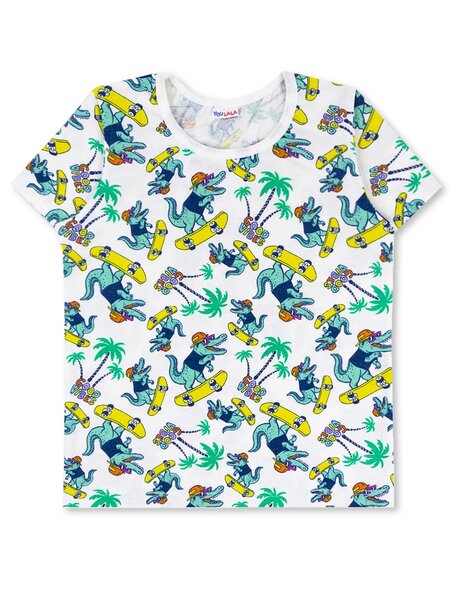 Футболка Мальчикам Юлала Белый Крокодилы (фото 1)