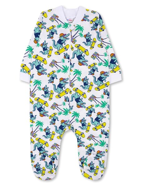 Комбинезон Новорождённым Юлала Белый Крокодилы (фото 1)
