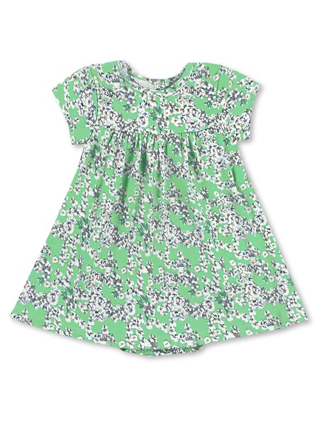 Платье-боди Новорождённым Юлала Зелёный Цветы (фото 1)