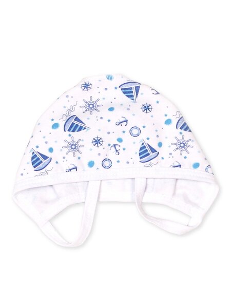 Чепчик Новорождённым Россия Белый Корабли (фото 1)