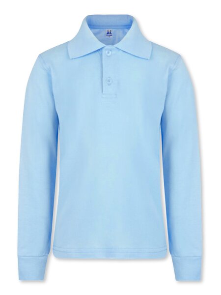 Поло Мальчикам K&r baby Голубой светлый Без рисунка (фото 1)