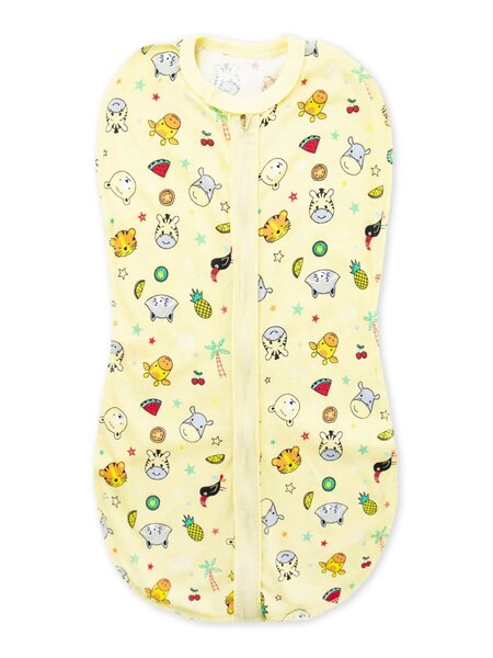 Спальник Новорождённым Юлала Жёлтый светлый Зверята (фото 1)