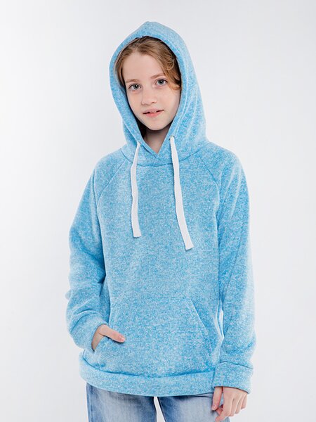 Толстовка Девочкам Юлала Голубой Без рисунка (фото 1)