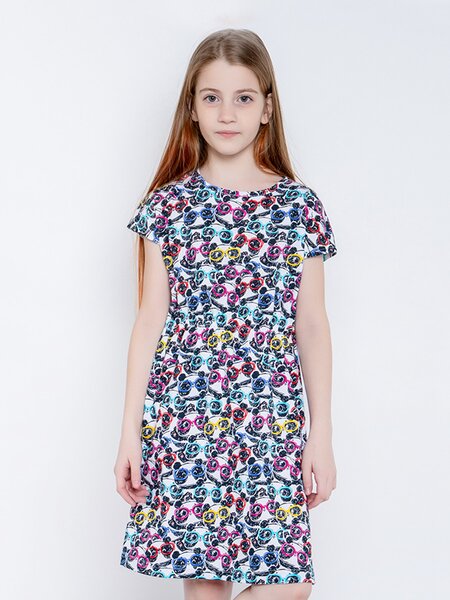 Платье Девочкам Юлала Белый Панды (фото 1)