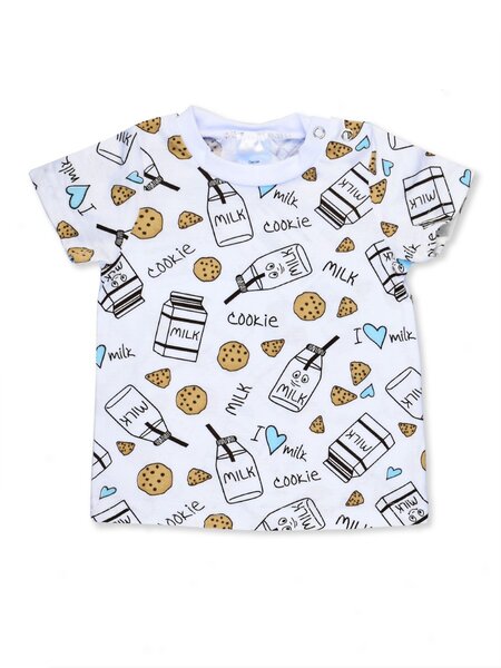 Футболка Новорождённым Ивашка Белый Молоко (фото 1)