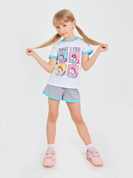 Костюм Девочкам Ивашка Белый; Голубой Единороги (фото 2)