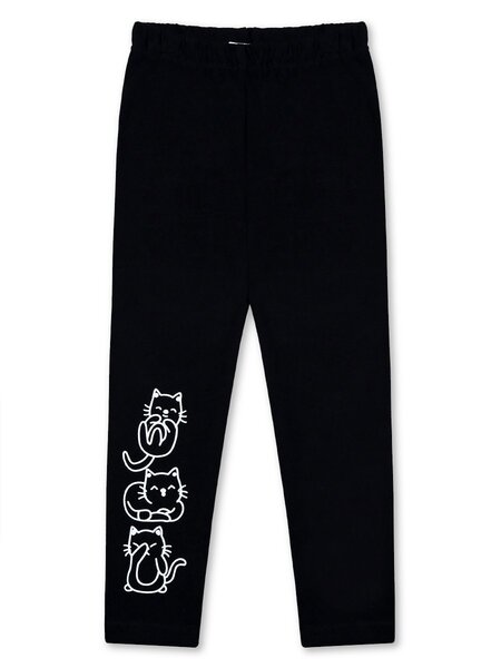 Лосины Девочкам Bonito Чёрный Котики (фото 1)