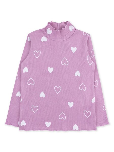 Водолазка Девочкам Юлала Розовый тёмный Сердечки (фото 1)