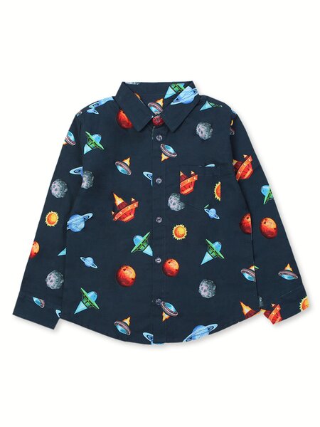 Рубашка Мальчикам Bonito Чернильный Космос (фото 1)