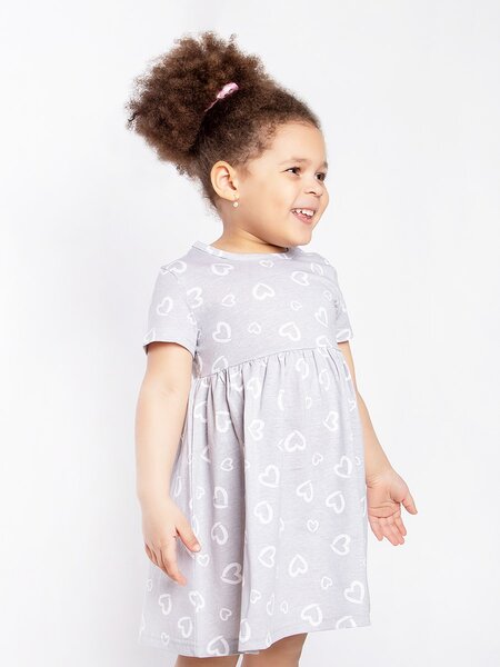 Платье Девочкам Юлала Серый Сердечки (фото 2)