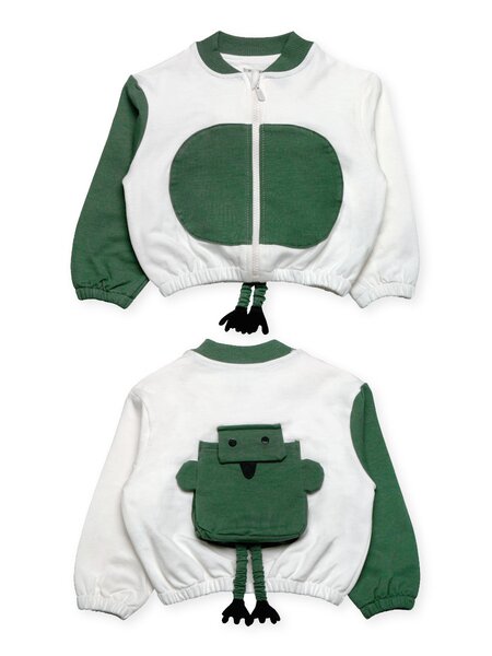 Толстовка Мальчикам Bonito Хаки; Белый Мышка (фото 1)