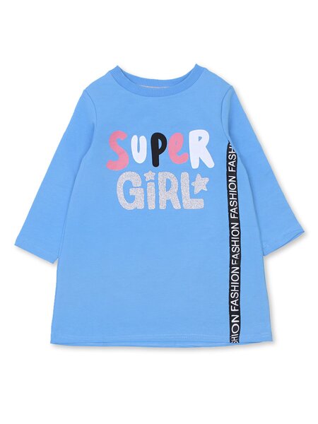 Платье Девочкам Bonito Голубой Надпись (фото 1)