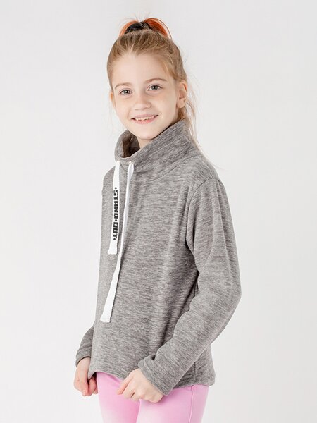 Толстовка Девочкам Юлала Серый Без рисунка (фото 1)