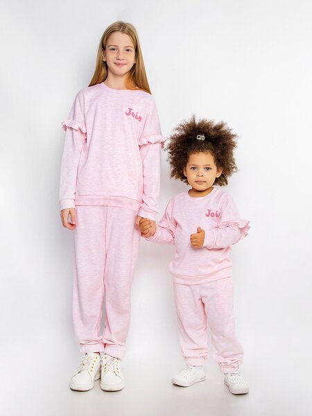 Костюм Девочкам Юлала Розовый светлый Надпись (фото 1)