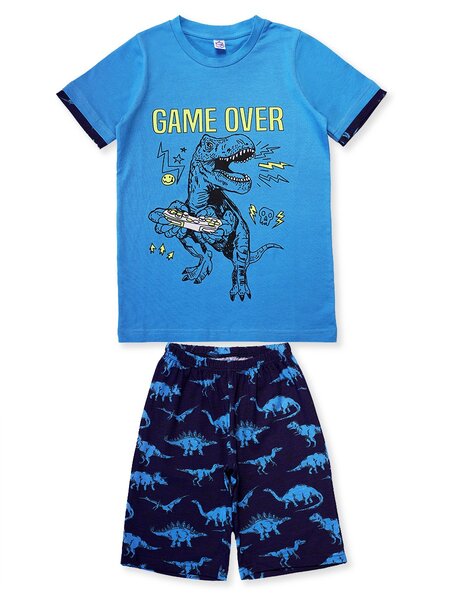 Пижама Мальчикам Bonito Синий светлый; Чернильный Динозавр (фото 1)