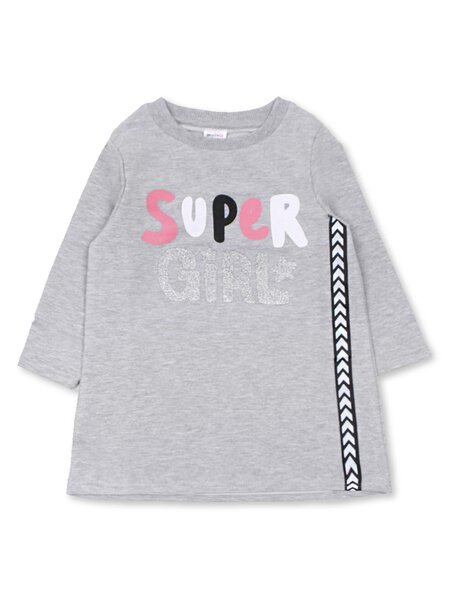 Платье Девочкам Bonito Серый меланж Надпись (фото 1)