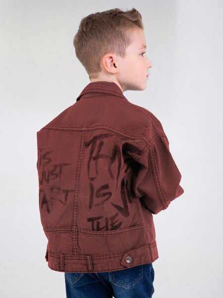 Пиджак Мальчикам Bonito Кирпичный Надписи (фото 3)