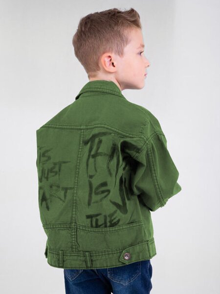 Пиджак Мальчикам Bonito Зелёный Надписи (фото 3)