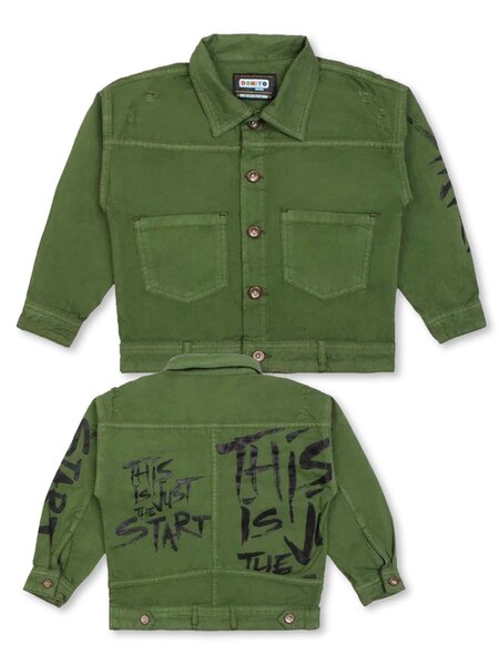 Пиджак Мальчикам Bonito Зелёный Надписи (фото 2)