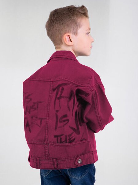 Пиджак Мальчикам Bonito Вишнёвый Надписи (фото 3)