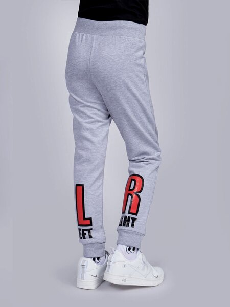 Брюки Мальчикам Россия Серый меланж Надпись (фото 2)