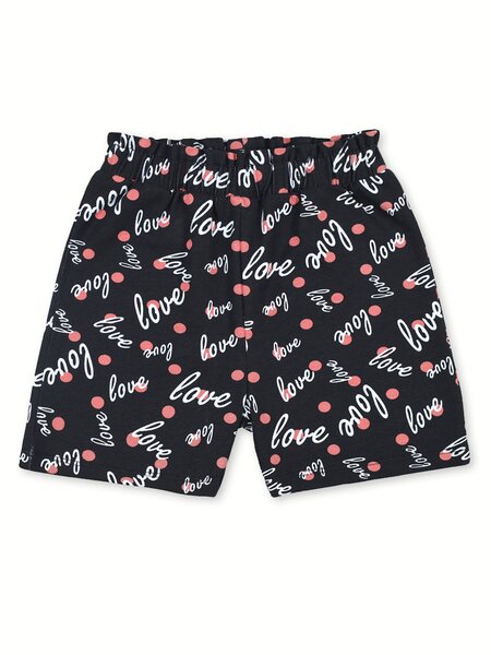 Шорты Девочкам Bonito Чёрный; Персиковый Надписи (фото 1)