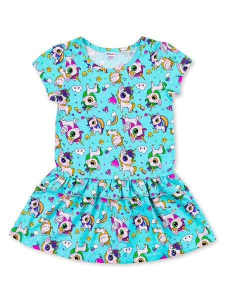 Платье Девочкам Юлала Голубой Единороги (фото 2)