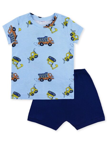 Комплект Новорождённым Юлала Голубой; Чернильный Техника (фото 1)