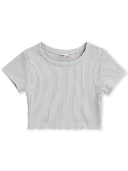 Топ Девочкам Юлала Серый Без рисунка (фото 1)