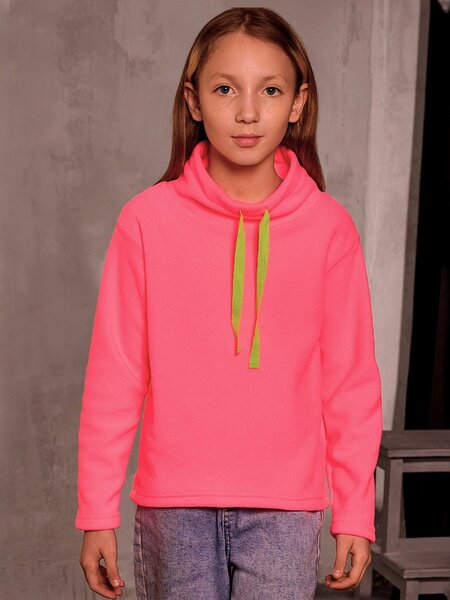 Толстовка Девочкам Юлала Розовый неон Без рисунка (фото 1)