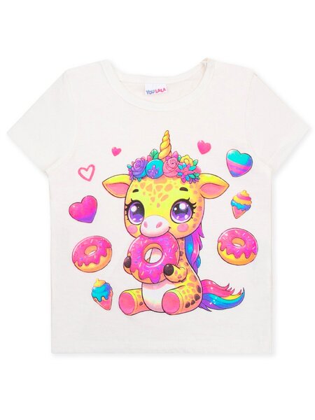 Футболка Новорождённым Юлала Молочный Единорог (фото 1)