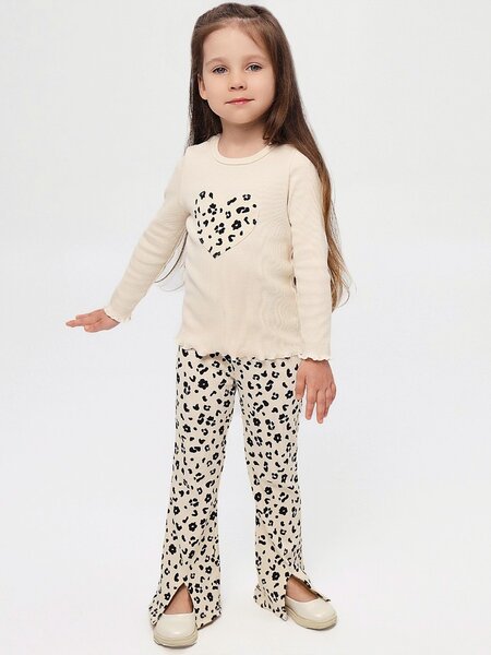 Костюм Девочкам Юлала Экрю Леопард (фото 1)