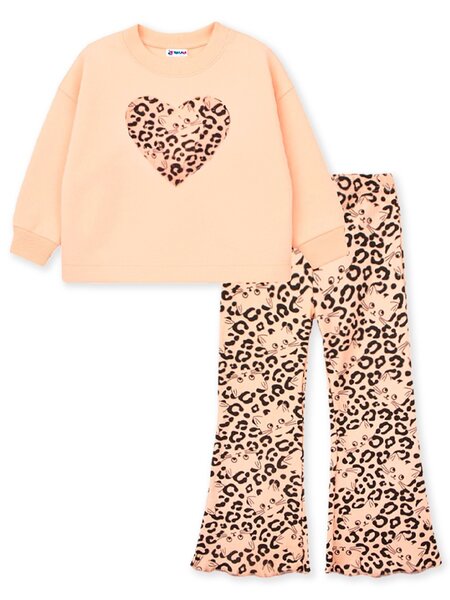 Костюм Девочкам Юлала Персиковый Котики (фото 1)