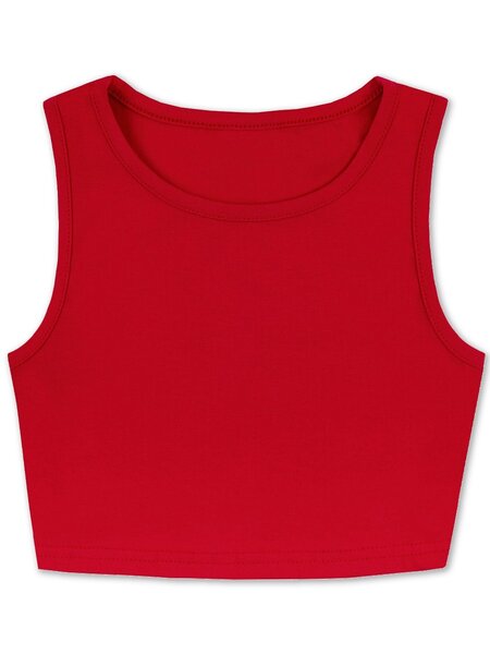 Топ Девочкам Юлала Красный Без рисунка (фото 1)