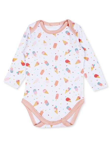 Боди Новорождённым Армения Белый; Персиковый Мороженое (фото 1)