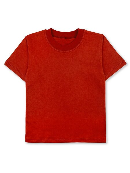 Футболка Мальчикам Юлала Красный Без рисунка (фото 1)