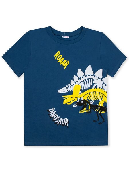 Футболка Мальчикам Юлала Синий тёмный Динозавры (фото 1)