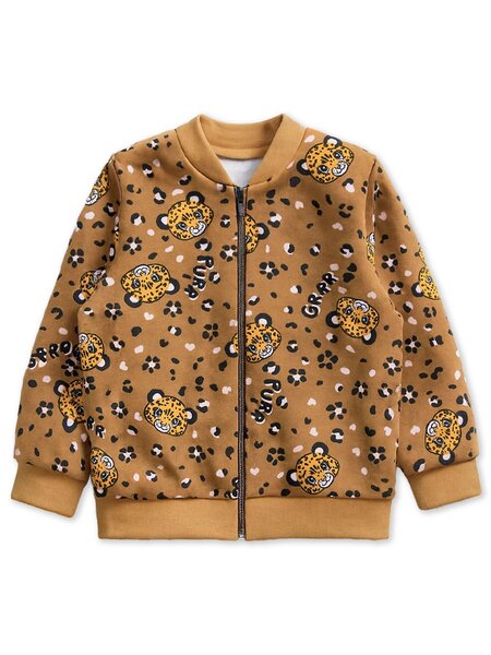 Толстовка Девочкам Юлала Коричневый Леопард (фото 1)