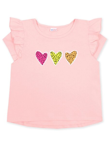 Футболка Девочкам Юлала Розовый светлый Сердечки (фото 1)