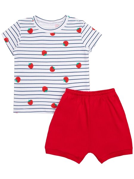 Комплект Новорождённым Юлала Белый; Красный Ягоды (фото 1)