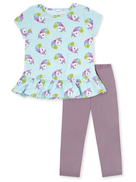 Комплект Девочкам Юлала Мятный Единороги (фото 1)