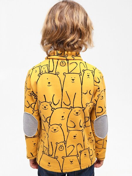 Рубашка Мальчикам Юлала Горчичный Мишки (фото 2)