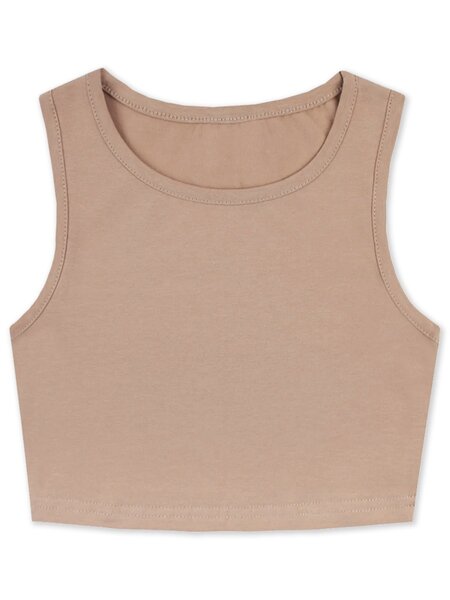 Топ Девочкам Юлала Бежевый тёмный Без рисунка (фото 1)