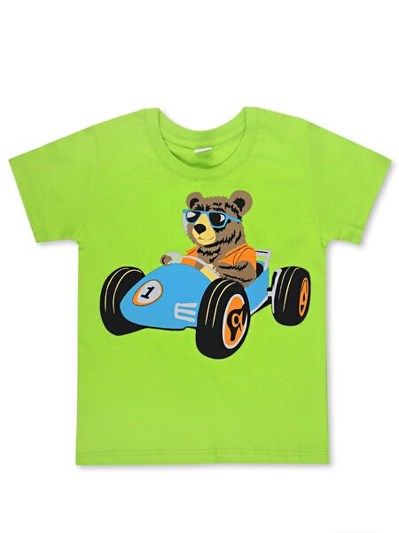 Футболка Мальчикам Baby style Салатовый Медведь (фото 1)