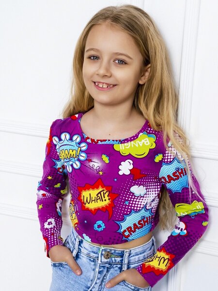 Топ Девочкам Юлала Фиолетовый Надписи (фото 1)